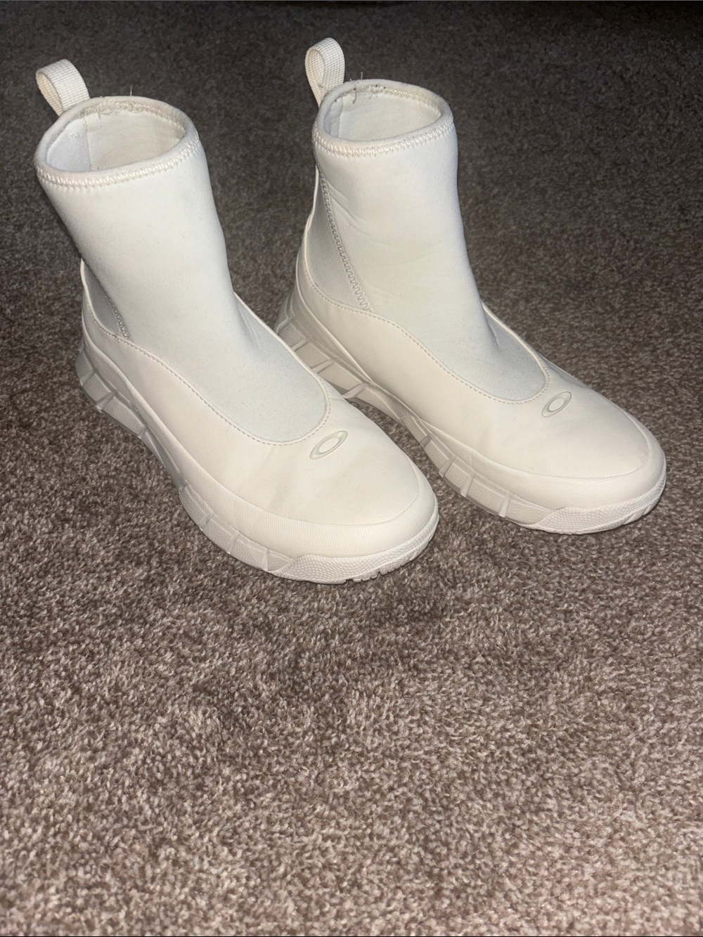 Oakley Women's White Sock-Style Ankle Boots